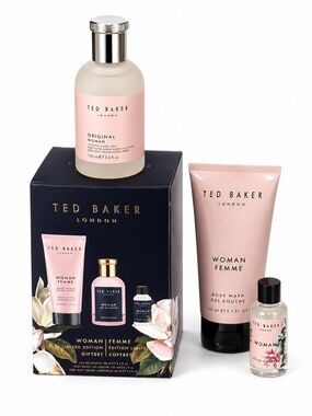Ted Baker Black & Pink Woman Femme Bath & Body Set